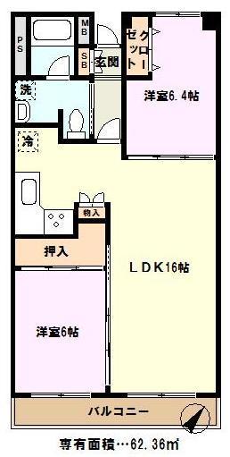 埼玉高速鉄道 南鳩ケ谷駅 徒歩6分 9階建 築22年の間取り写真