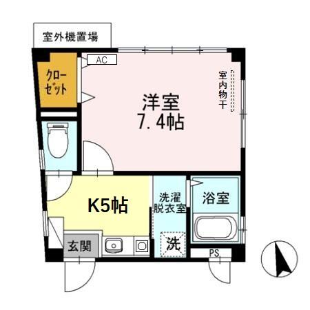上越新幹線 長岡駅 徒歩6分 4階建 築24年の間取り写真