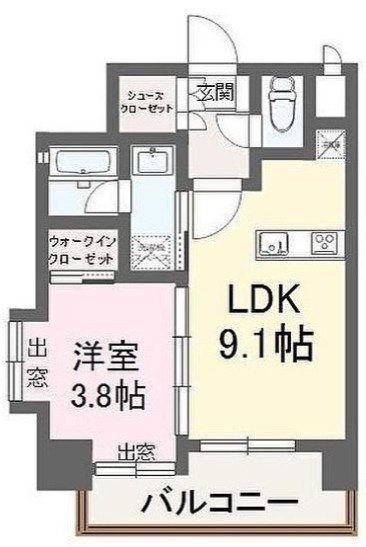 地下鉄空港線 中洲川端駅 徒歩2分 15階建 築11年の間取り写真
