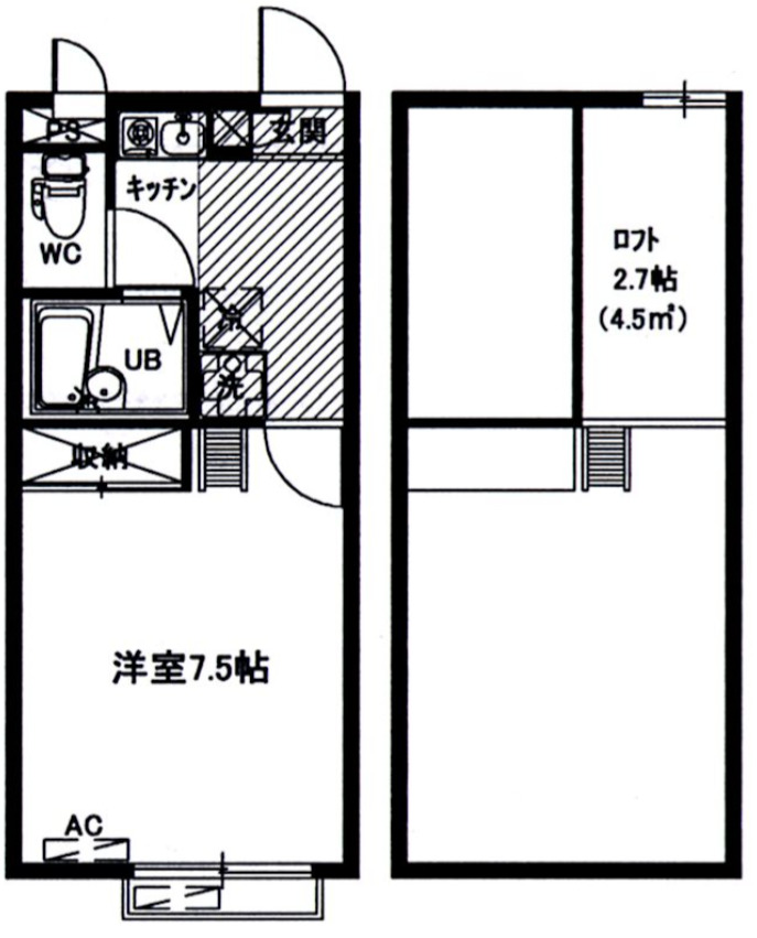 メインシティガーデン 新井弐番館の間取り写真