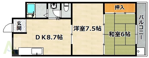 石上マンションの間取り写真