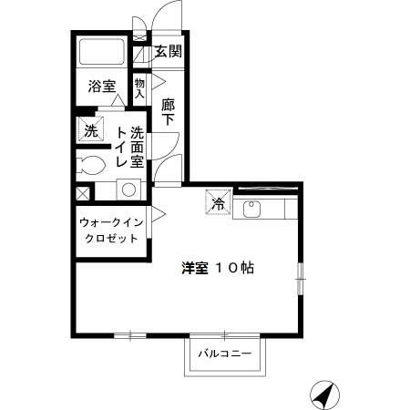 京王線 北野駅 徒歩8分 2階建 築19年の間取り写真