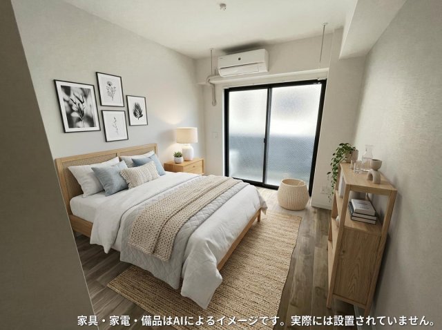 居室・リビング　※家具・家電・備品等はＡＩ画像生成により配置例を示したもので