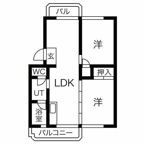 たかさごコーポラス碧南の間取り写真