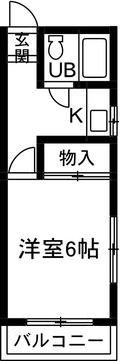 サンハイツ大渡の間取り写真