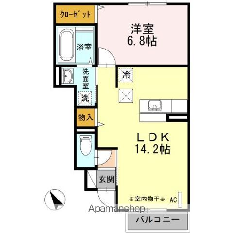 サンライズコーポ Cの間取り写真