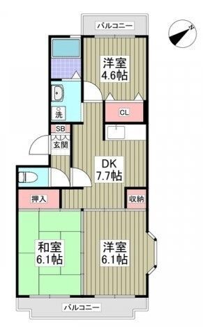 レグルス松戸A棟の間取り写真