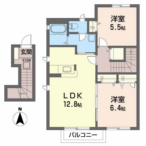 シャーメゾン栗生Iの間取り