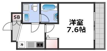 メゾンキコー難波南の間取り