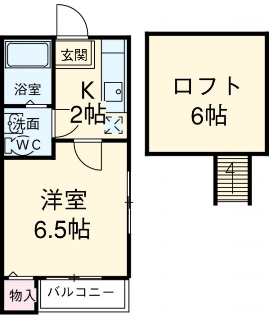 愛知県名古屋市西区枇杷島４（アパート）の賃貸物件の間取り