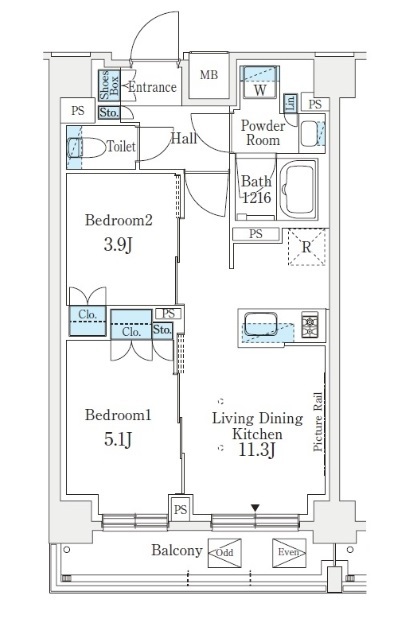 J.GRAN Court 品川西大井EASTの間取り