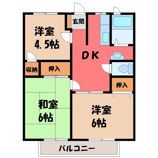 丸京ハウス Ｅの間取り