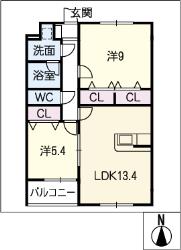 【カームリーレジデンス長良西の間取り】