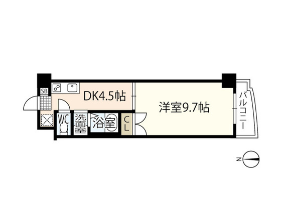 広島市南区宇品御幸のマンションの間取り