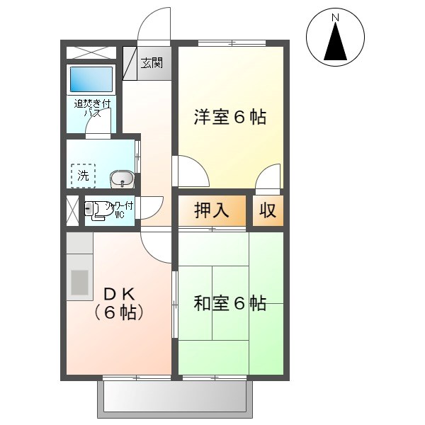 上田市御所のアパートの間取り