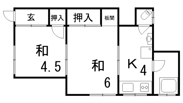 林文化　1階西号の間取り