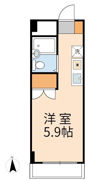 稲城市東長沼のマンションの間取り