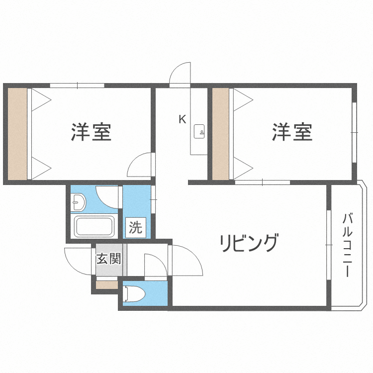 晃和レジデンスの間取り