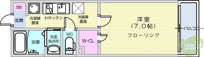 Asuteru愛宕橋（アステル愛宕橋）の間取り