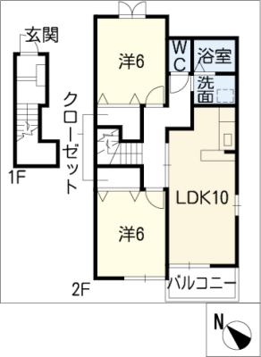 ジェム・イン　Ａ棟の間取り