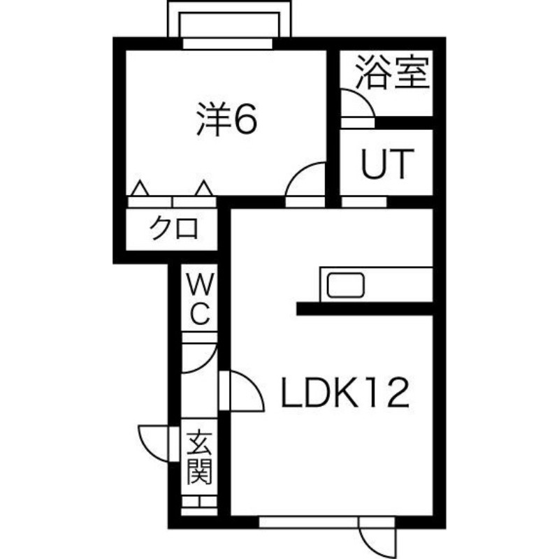 【石狩市花川南四条のアパートの間取り】