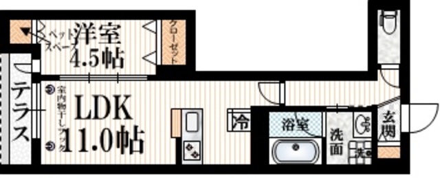 多摩市豊ヶ丘のマンションの間取り