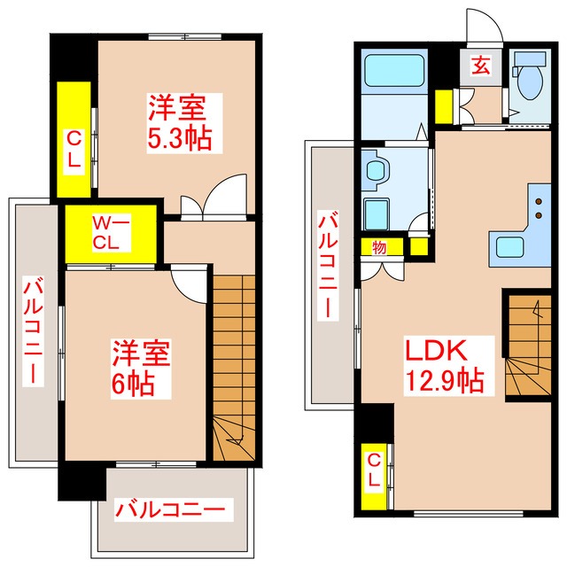 【ＬＡＮＤＭＡＲＫ　ＮＩＳＨＩＤＡ　ＨＯＮＤＯＲＩの間取り】