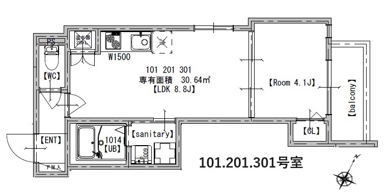 神戸市垂水区舞子台のアパートの間取り