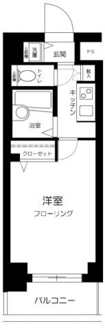 港区芝浦のマンションの間取り