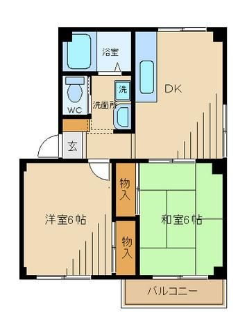 狛江市岩戸南のマンションの間取り