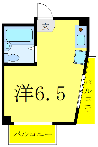 三和コーポ弐番館の間取り