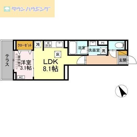 船橋市印内のアパートの間取り