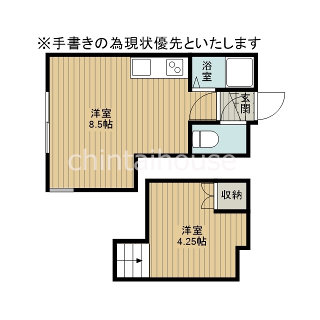 江別市野幌町のアパートの間取り