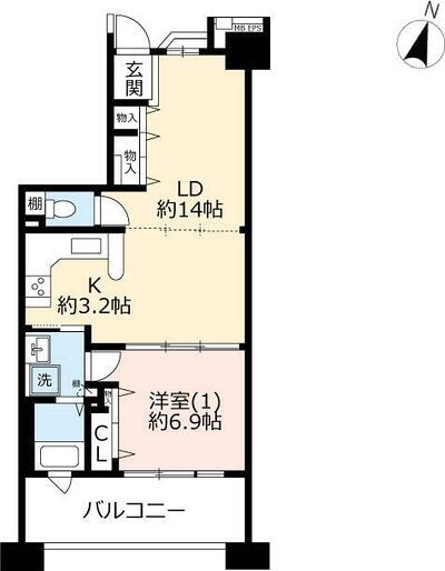 ＵＲ十日市場ヒルタウンコンフォール十日市場十四番街の間取り