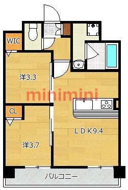 茨木市天王のマンションの間取り