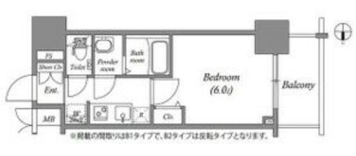 大阪市東成区玉津のマンションの間取り