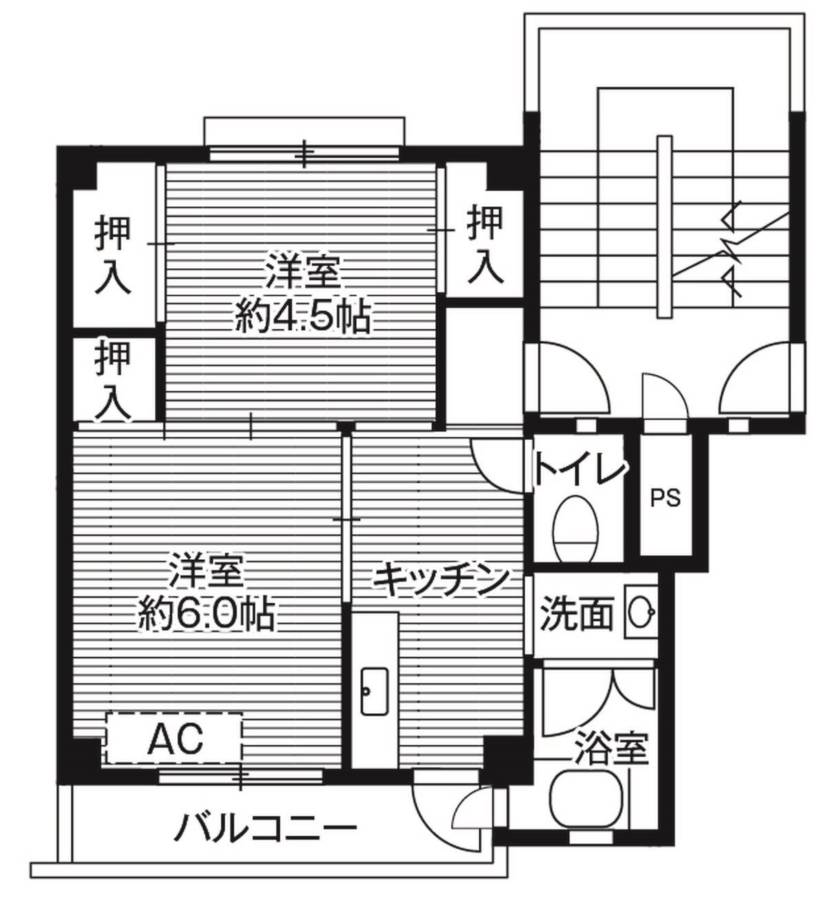 ビレッジハウス 額原 4号棟の間取り