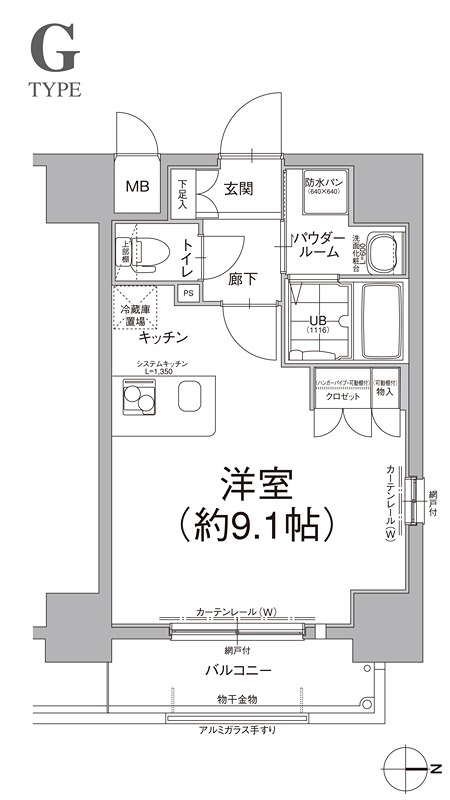 エスリード烏丸五条駅前の間取り