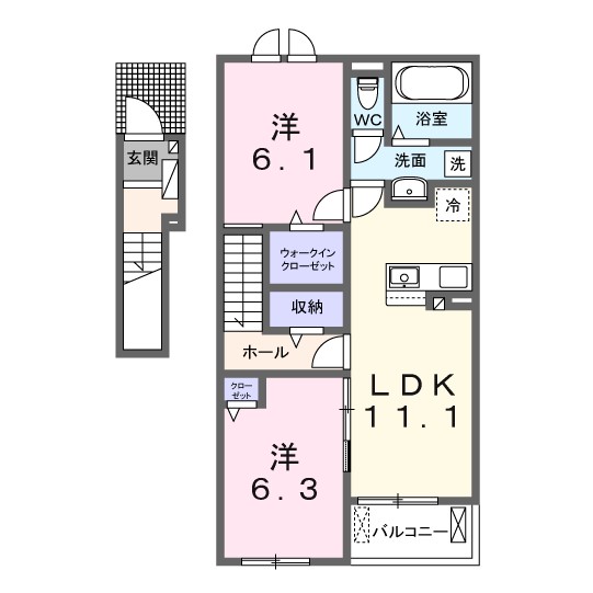 ルミエール取手の間取り