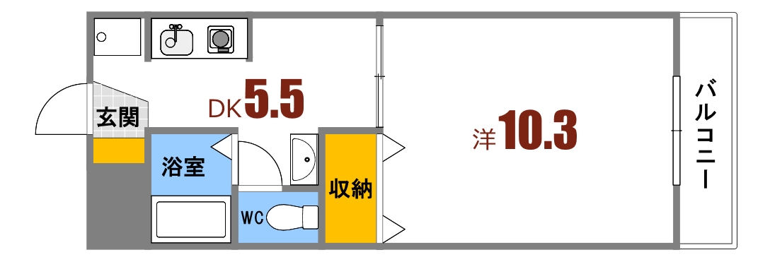 ハピネス矢野3-17の間取り