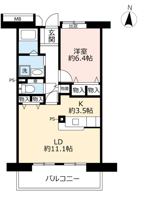 ＵＲアーバンラフレ鳩岡の間取り