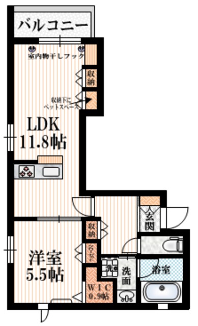 千代田区神田神保町のマンションの間取り