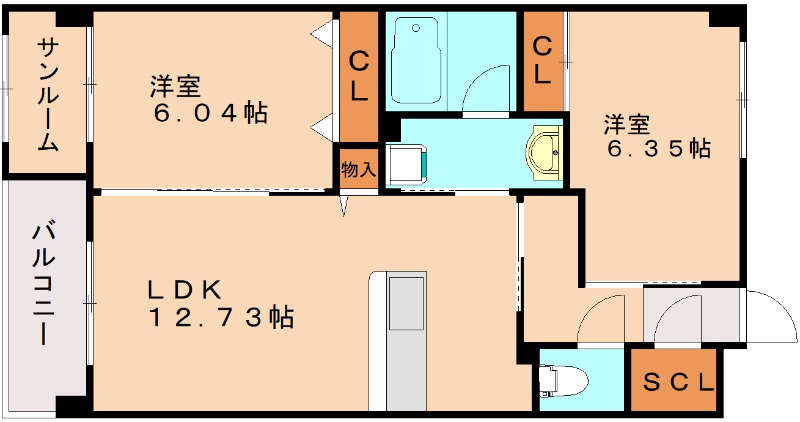 糸島市潤のマンションの間取り