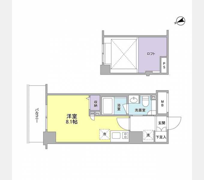 スタイリオ元住吉の間取り