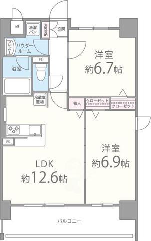 シェーネル・ブラウエン加古川の間取り