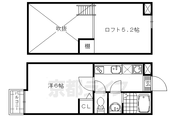 京都市中京区壬生森前町のマンションの間取り