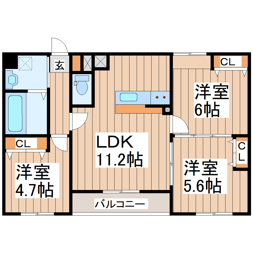 ジュネスコート長町の間取り