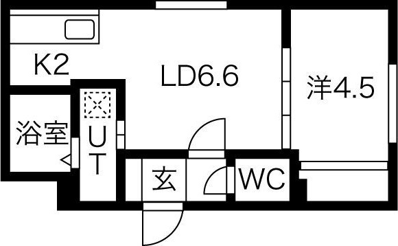 札幌市豊平区美園十一条のマンションの間取り