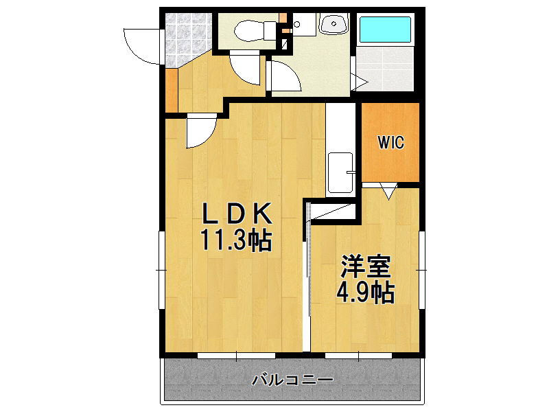 鳥栖市原古賀町のマンションの間取り