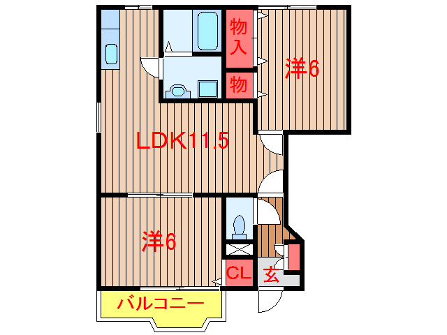 船橋市二和東のアパートの間取り